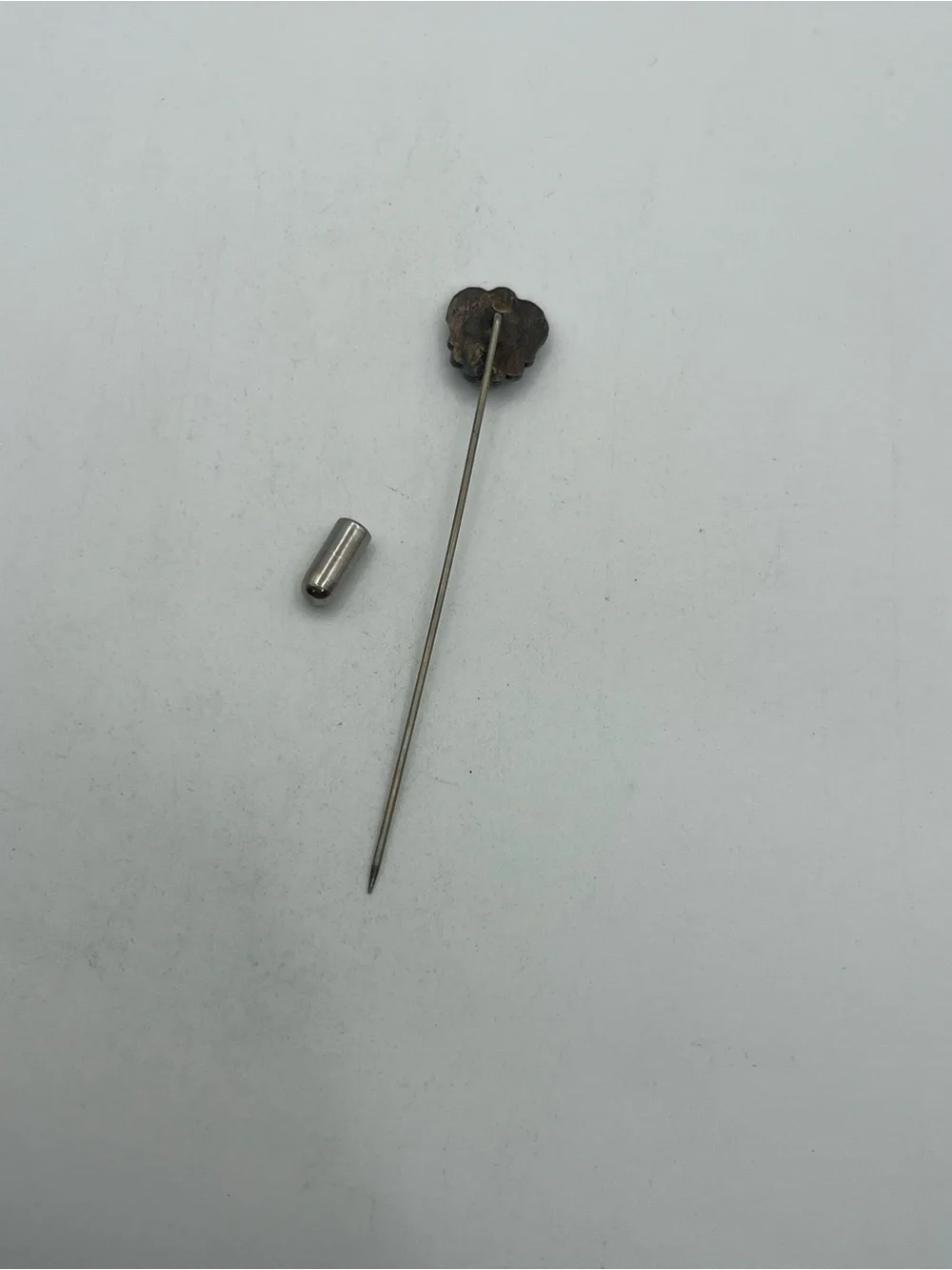 Navajo Native American sterling silver blue stone cabochon stick pin brooch